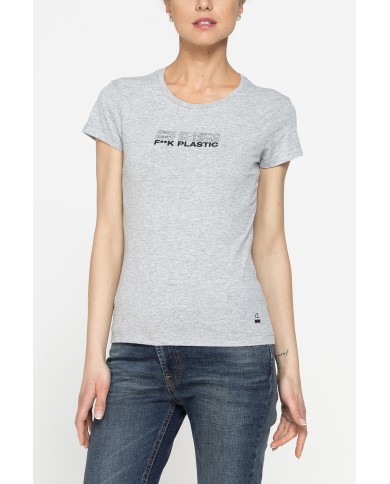 T-SHIRT GIROCOLLO IN TESSUTO RICICLATO T-SHIRT GIROCOLLO IN TESSUTO RICICLATO