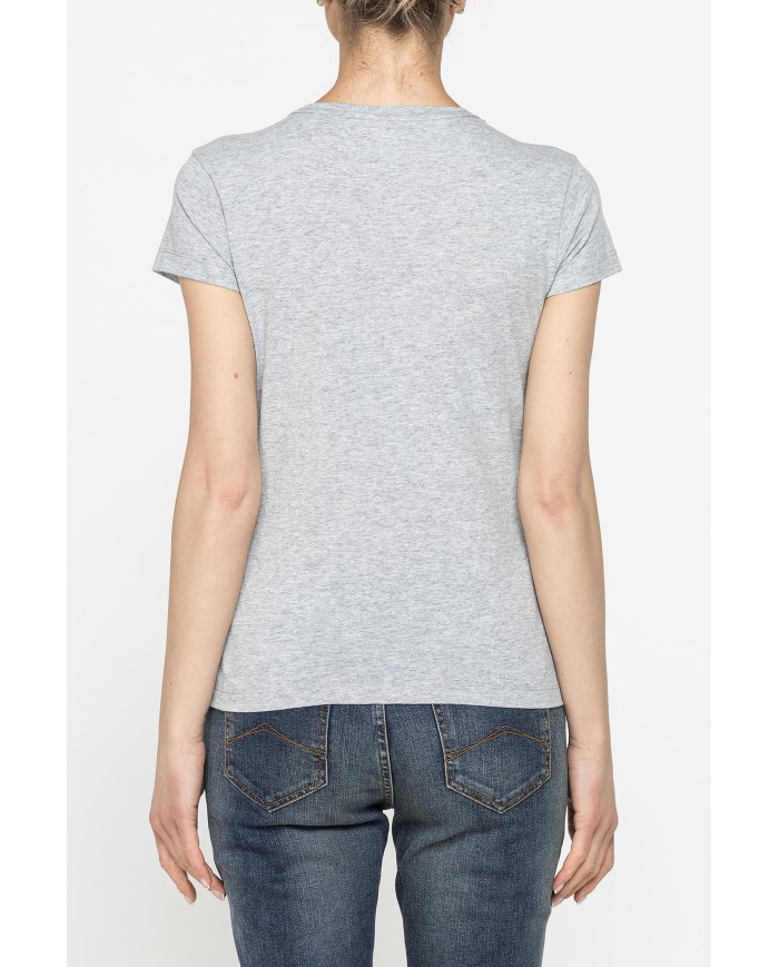 T-SHIRT GIROCOLLO IN TESSUTO RICICLATO