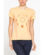 T-SHIRT CON STAMPA IN JERSEY SLUB DI PURO COTONE