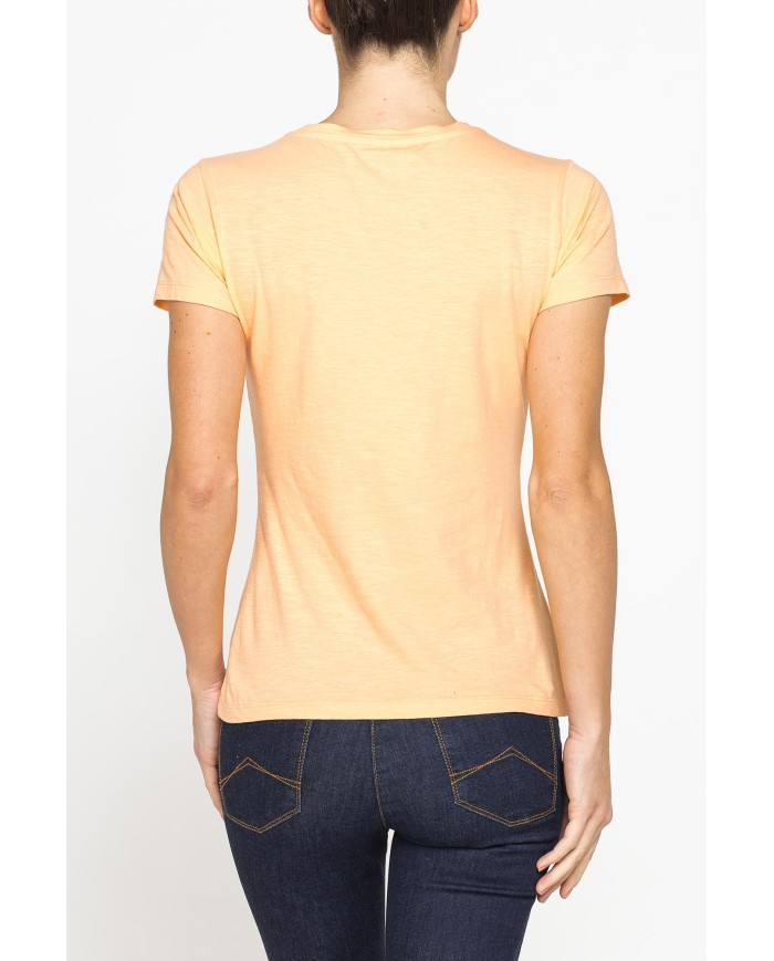 T-SHIRT CON STAMPA IN JERSEY SLUB DI PURO COTONE