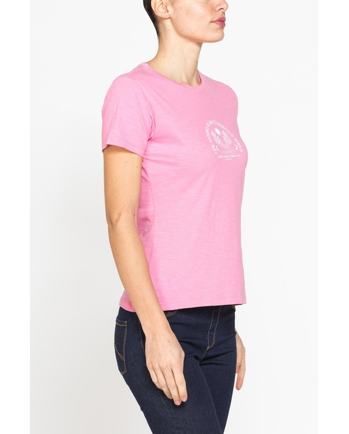 T-SHIRT CON STAMPA IN JERSEY SLUB DI PURO COTONE