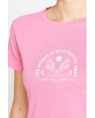 T-SHIRT CON STAMPA IN JERSEY SLUB DI PURO COTONE