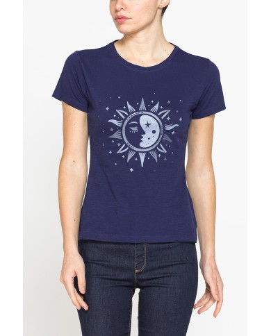 T-SHIRT CON STAMPA IN JERSEY SLUB DI PURO COTONE T-SHIRT CON STAMPA IN JERSEY SLUB DI PURO COTONE