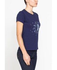 T-SHIRT CON STAMPA IN JERSEY SLUB DI PURO COTONE