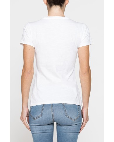 T-SHIRT CON STAMPA IN JERSEY SLUB DI PURO COTONE T-SHIRT CON STAMPA IN JERSEY SLUB DI PURO COTONE