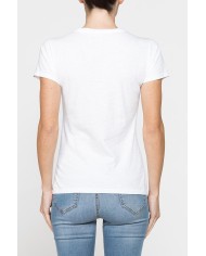 T-SHIRT CON STAMPA IN JERSEY SLUB DI PURO COTONE