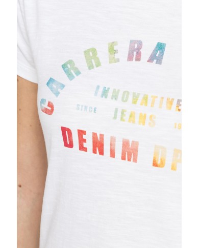T-SHIRT CON STAMPA IN JERSEY SLUB DI PURO COTONE T-SHIRT CON STAMPA IN JERSEY SLUB DI PURO COTONE