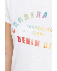 T-SHIRT CON STAMPA IN JERSEY SLUB DI PURO COTONE
