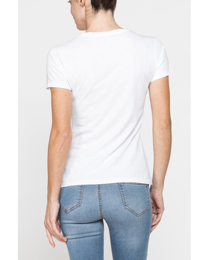 T-SHIRT CON STAMPA IN JERSEY SLUB DI PURO COTONE