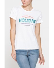 T-SHIRT CON STAMPA IN JERSEY SLUB DI PURO COTONE