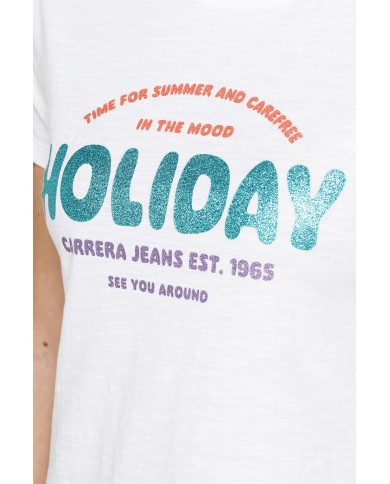 T-SHIRT CON STAMPA IN JERSEY SLUB DI PURO COTONE T-SHIRT CON STAMPA IN JERSEY SLUB DI PURO COTONE