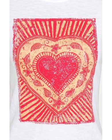 T-SHIRT CON STAMPA IN JERSEY SLUB DI PURO COTONE T-SHIRT CON STAMPA IN JERSEY SLUB DI PURO COTONE
