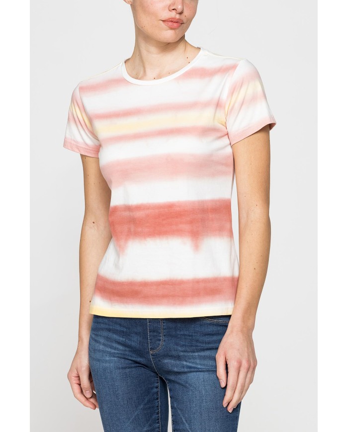 T-SHIRT CON STAMPA ALL OVER IN JERSEY DI COTONE