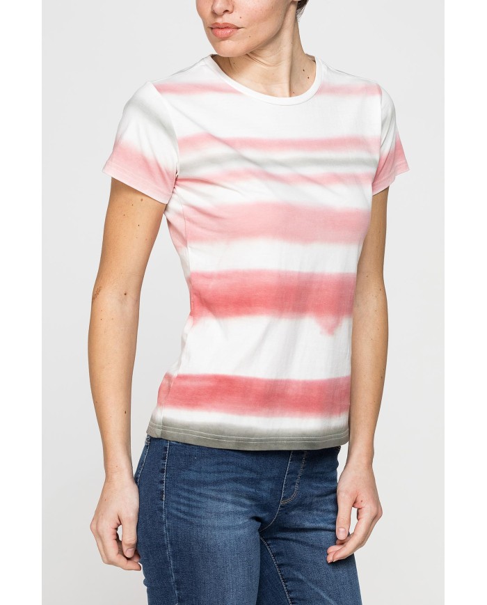 T-SHIRT CON STAMPA ALL OVER IN JERSEY DI COTONE
