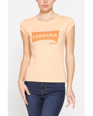 T-SHIRT GIROCOLLO IN COTONE CON STAMPA NEW LOGO CARRERA