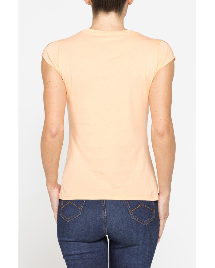 T-SHIRT GIROCOLLO IN COTONE CON STAMPA NEW LOGO CARRERA