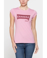 T-SHIRT GIROCOLLO IN COTONE CON STAMPA NEW LOGO CARRERA