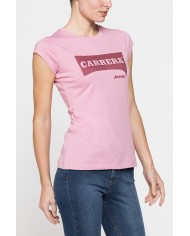 T-SHIRT GIROCOLLO IN COTONE CON STAMPA NEW LOGO CARRERA