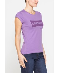 T-SHIRT GIROCOLLO IN COTONE CON STAMPA NEW LOGO CARRERA