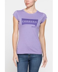 T-SHIRT GIROCOLLO IN COTONE CON STAMPA NEW LOGO CARRERA