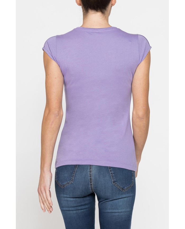 T-SHIRT GIROCOLLO IN COTONE CON STAMPA NEW LOGO CARRERA