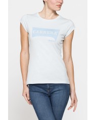 T-SHIRT GIROCOLLO IN COTONE CON STAMPA NEW LOGO CARRERA