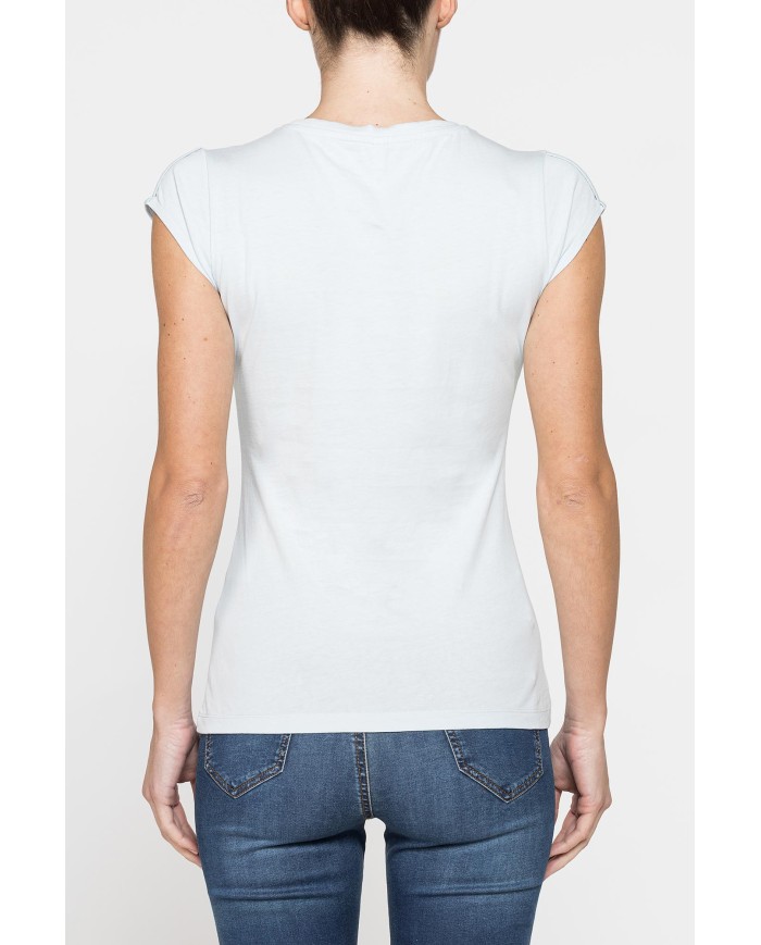 T-SHIRT GIROCOLLO IN COTONE CON STAMPA NEW LOGO CARRERA