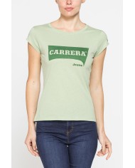 T-SHIRT GIROCOLLO IN COTONE CON STAMPA NEW LOGO CARRERA