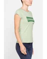 T-SHIRT GIROCOLLO IN COTONE CON STAMPA NEW LOGO CARRERA