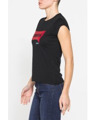 T-SHIRT GIROCOLLO IN COTONE CON STAMPA NEW LOGO CARRERA