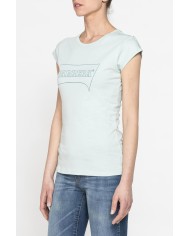 T-SHIRT GIROCOLLO IN COTONE CON STAMPA NEW LOGO CARRERA
