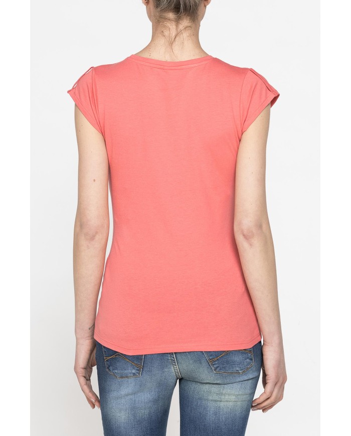 T-SHIRT GIROCOLLO IN COTONE CON STAMPA NEW LOGO CARRERA