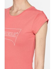 T-SHIRT GIROCOLLO IN COTONE CON STAMPA NEW LOGO CARRERA