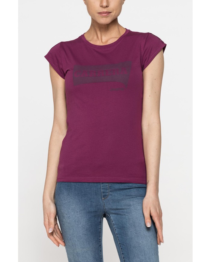 T-SHIRT GIROCOLLO IN COTONE CON STAMPA NEW LOGO CARRERA