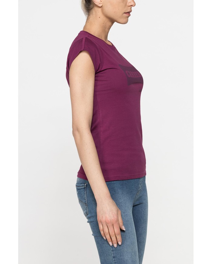 T-SHIRT GIROCOLLO IN COTONE CON STAMPA NEW LOGO CARRERA