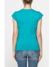 T-SHIRT GIROCOLLO IN COTONE CON STAMPA NEW LOGO CARRERA