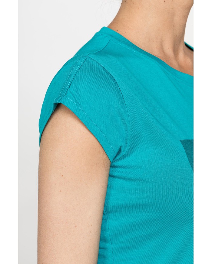 T-SHIRT GIROCOLLO IN COTONE CON STAMPA NEW LOGO CARRERA