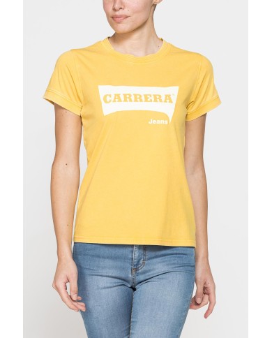 T-SHIRT LOGO CON TINTURA IRREGOLARE IN JERSEY DI PURO COTONE T-SHIRT LOGO CON TINTURA IRREGOLARE IN JERSEY DI PURO COTONE