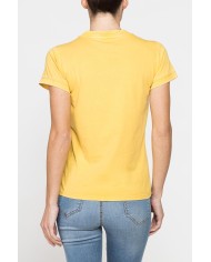 T-SHIRT LOGO CON TINTURA IRREGOLARE IN JERSEY DI PURO COTONE