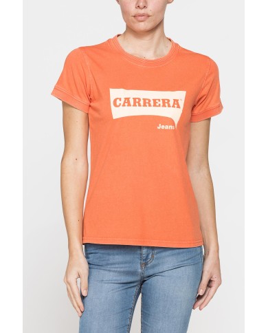 T-SHIRT LOGO CON TINTURA IRREGOLARE IN JERSEY DI PURO COTONE T-SHIRT LOGO CON TINTURA IRREGOLARE IN JERSEY DI PURO COTONE