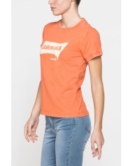 T-SHIRT LOGO CON TINTURA IRREGOLARE IN JERSEY DI PURO COTONE