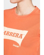 T-SHIRT LOGO CON TINTURA IRREGOLARE IN JERSEY DI PURO COTONE