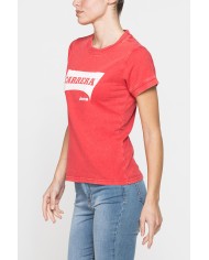 T-SHIRT LOGO CON TINTURA IRREGOLARE IN JERSEY DI PURO COTONE