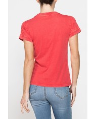 T-SHIRT LOGO CON TINTURA IRREGOLARE IN JERSEY DI PURO COTONE