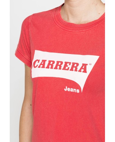 T-SHIRT LOGO CON TINTURA IRREGOLARE IN JERSEY DI PURO COTONE T-SHIRT LOGO CON TINTURA IRREGOLARE IN JERSEY DI PURO COTONE