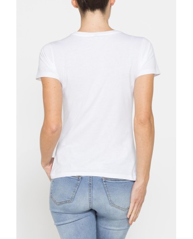 T-SHIRT CON STRASS IN JERSEY DI PURO COTONE