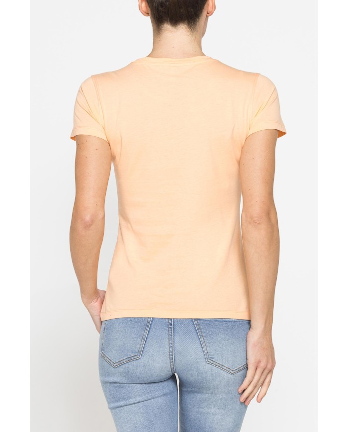 T-SHIRT CON STRASS IN JERSEY DI PURO COTONE