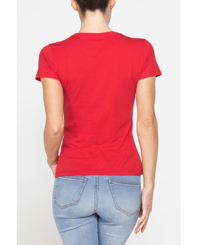 T-SHIRT CON STRASS IN JERSEY DI PURO COTONE