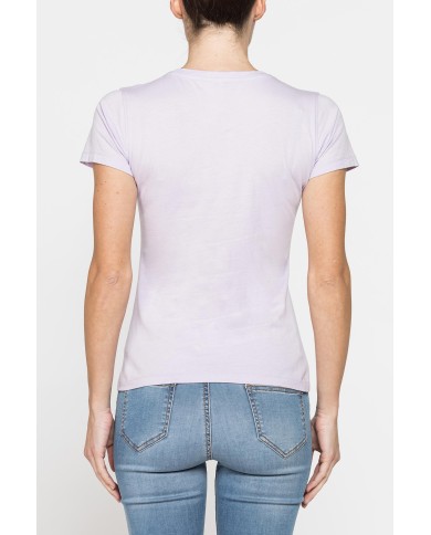 T-SHIRT CON STRASS IN JERSEY DI PURO COTONE