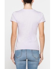 T-SHIRT CON STRASS IN JERSEY DI PURO COTONE
